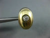 ESTATE LARGE .24CT DIAMOND 14KT 2 TONE GOLD OVAL SOLITAIRE CLIP ON EARRINGS #708