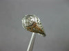 ANTIQUE ART DECO .35CT OLD MINE DIAMOND 18K WHITE GOLD 3D ENGAGEMENT RING #27344