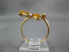 ESTATE .03CT DIAMOND & AAA TIGER EYE 18KT ROSE GOLD DOUBLE BUTTERFLY LOVE RING