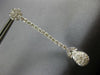 ESTATE LARGE 1.50CT DIAMOND 18KT WHITE GOLD FLOWER CHANDELIER HANGING EARRINGS