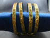 WIDE HANDCRAFTED 18KT YELLOW GOLD MIDDLE EASTERN BANGLE BRACELET SET 28185-28188