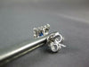 1.25CT DIAMOND & AAA SAPPHIRE 18K WHITE GOLD 3D SQUARE FLOWER STAR STUD EARRINGS