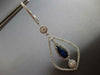 EXTRA LARGE 8.46CT DIAMOND & AAA SAPPHIRE 18KT TWO TONE GOLD 3D HANGING EARRINGS