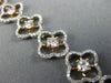 WIDE GIA 4.16CT WHITE & PINK DIAMOND 18KT WHITE & ROSE GOLD 3D TENNIS BRACELET