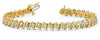ESTATE 1.02CT DIAMOND 14KT YELLOW GOLD 3D CLASSIC S DESIGN TENNIS BRACELET
