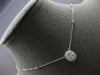 .67CT DIAMOND 14KT WHITE GOLD CLUSTER INVISIBLE OVAL HALO BY THE YARD NECKLACE