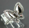 ESTATE .39CT DIAMOND 14KT WHITE GOLD 3D BUTTERFLY FUN LOVE RING