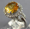 1.82CT DIAMOND & AAA CITRINE 14KT WHITE GOLD CLASSIC LOVE KNOT FRIENDSHIP RING