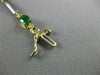 ESTATE 2.30CT DIAMOND & AAA EMERALD 14K TWO TONE GOLD 3D 3 STONE TENNIS BRACELET