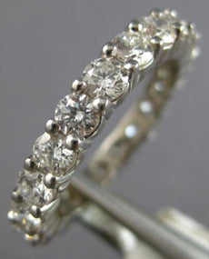 2.39CT DIAMOND 14KT WHITE GOLD 3D SHARED PRONG ETERNITY WEDDING ANNIVERSARY RING