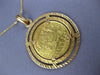 ANTIQUE LARGE 18KT & 22KT YELLOW GOLD 3D VENEZUELA COIN FLOATING PENDANT #27376