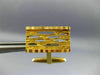 ESTATE 18KT YELLOW GOLD 3D CLASSIC RECTANGULAR DIAMOND CUT CUFF LINKS