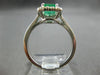2.30CT DIAMOND & AAA EMERALD 14KT WHITE GOLD EMERALD CUT & ROUND ENGAGEMENT RING