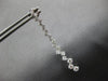ESTATE 1.50CT DIAMOND 18K WHITE GOLD CRISS CROSS CHANDELIER FUN HANGING EARRINGS