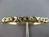 WIDE .77CT DIAMOND & AAA SAPPHIRE 14K 2 TONE GOLD XO CUFF BANGLE BRACELET #27655