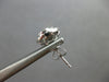 ESTATE .89CT DIAMOND 14KT WHITE GOLD 3D CLASSIC ROUND CLUSTER HALO STUD EARRINGS