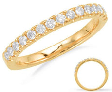 .33CT DIAMOND 14KT YELLOW GOLD ROUND LOW SETTING SEMI ETERNITY ANNIVERSARY RING