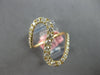 ESTATE LARGE .82CT DIAMOND 14KT YELLOW GOLD 3D CLASSIC MULTI WAVE SWIRL FUN RING