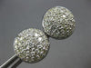 ESTATE LARGE 1.94CT DIAMOND 14KT WHITE GOLD CLASSIC PAVE CIRCULAR STUD EARRINGS