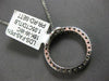 ESTATE 1.05CT DIAMOND 18KT WHITE GOLD 3D ROUND CIRCLE OF LIFE FLOATING PENDANT