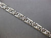 ESTATE WIDE 14KT WHITE GOLD 3D CLASSIC MATTE & SHINY SQUARE LOVE KNOT BRACELET