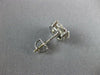 ESTATE LARGE 1.59CT DIAMOND 14KT WHITE GOLD HALO FLOWER SCREWBACK STUD EARRINGS