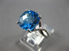 3.56CT DIAMOND & AAA BLUE TOPAZ 14KT WHITE GOLD 3D CUSHION & ROUND INFINITY RING