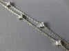 ESTATE LARGE 4.86CT DIAMOND PLATINUM 3D CIRCULAR BY THE YARD CHANDELIER NECKLACE
