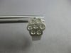ESTATE .52CT DIAMOND 14KT WHITE GOLD FLOWER ETOILE HUGGIE FUN HANGING EARRINGS