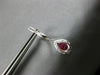 1.56CT DIAMOND & AAA RUBY 14KT WHITE GOLD 3D PEAR SHAPE & ROUND HANGING EARRINGS