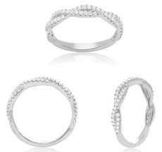 .47CT DIAMOND PLATINUM 3D ROUND INFINITY SEMI ETERNITY WEDDING ANNIVERSARY RING