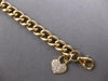 ESTATE WIDE 1.25CT DIAMOND 14KT YELLOW GOLD 3D FOUR ROW BAR HEART LOVE BRACELET
