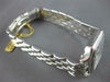 ESTATE LARGE GERARD PETIT .10CT AAA SAPPHIRE 14KT WHITE GOLD WOMENS WATCH #6501