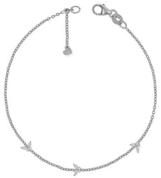 .31CT DIAMOND 14KT WHITE GOLD 3D ROUND & MARQUISE BY THE YARD BUTTERFLY BRACELET
