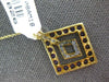 1.53CT DIAMOND & AAA AMETHYST 18K YELLOW GOLD DIAMOND SHAPE FUN FLOATING PENDANT
