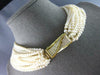 LARGE 5CT DIAMOND & AAA SOUTH SEA PEARL 18K YELLOW GOLD MULTI ROW NECKLACE 27515