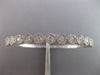 1.64CT DIAMOND 14KT WHITE GOLD MULTI FLOWER SEMI ETERNITY CUFF BANGLE BRACELET