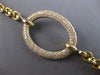 LARGE 1.73CT DIAMOND 14KT YELLOW GOLD CLASSIC OPEN OVAL MULTI ROW LINK BRACELET