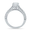 ESTATE 2.5CT DIAMOND 14K WHITE GOLD 3D CLASSIC ROUND ENGAGEMENT WEDDING RING SET