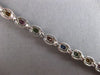 6.76CT DIAMOND & MULTI COLOR SAPPHIRE 14KT WHITE GOLD 3D CLASSIC TENNIS BRACELET