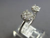 ESTATE .50CT DIAMOND 14KT WHITE GOLD 3D CLASSIC DOUBLE FLOWER TENSION FUN RING