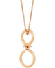 5.71CT MOCHA DIAMOND & AAA WHITE SMOKY TOPAZ 18K ROSE GOLD OVAL FLOATING PENDANT