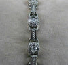 ANTIQUE 1CTW DIAMOND 14KT WHITE GOLD BEZEL ROPE FILIGREE BRACELET 6MM 7" #18775