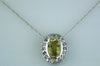 1.06CT DIAMOND & AAA YELLOW SAPPHIRE 14KT WHITE GOLD 3D HALO FLOATING PENDANT