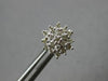 ESTATE .40CT DIAMOND 14KT WHITE GOLD CLASSIC CLUSTER FLOWER STAR STUD EARRINGS