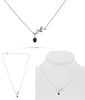 .52CT DIAMOND & AAA SAPPHIRE 14KT WHITE GOLD 3D OVAL & ROUND MULTI LEAF NECKLACE