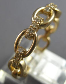 .22CT DIAMOND 14KT YELLOW GOLD CLASSIC MULTI OVAL LINK WEDDING ANNIVERSARY RING