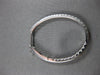 ESTATE LARGE 1.02CT DIAMOND 14K WHITE GOLD INSIDE OUT OVAL HOOP HANGING EARRINGS
