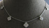 1.07CT DIAMOND 14KT WHITE GOLD ROUND FLOWER BY THE YARD CHANDELIER LOVE NECKLACE