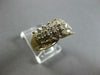 1.40CT DIAMOND 14KT 2 TONE GOLD 3D ROUND AND BAGUETTE MULTI ROW CRISS CROSS RING